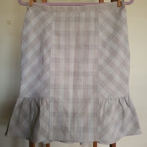 Rampage cream plaid midi skirt